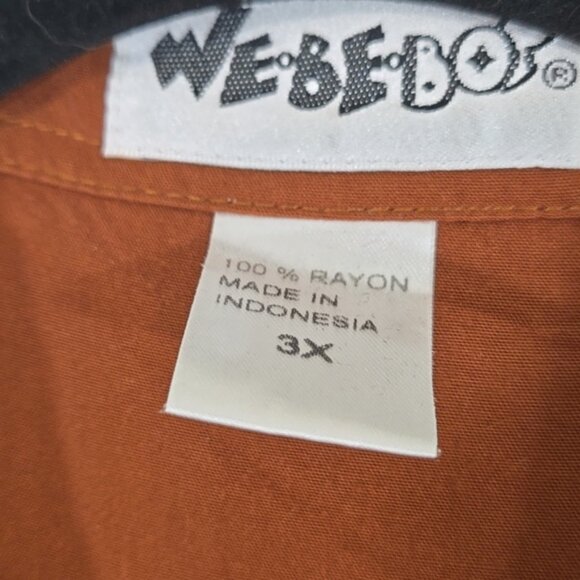 Vintage We Be Bop Brown/Black/Cream Beaded Floral Tribal Tunic/Dress, size 3X - Picture 7 of 12